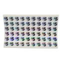 Laser Cut Number Adhesive Round Hologram Sticker